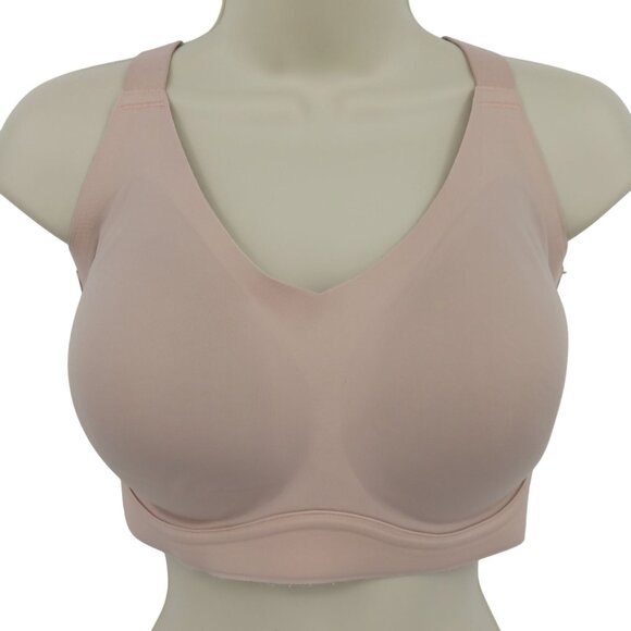 Comfelie Women Plus Size 2XL Pink Wireless Removable Padding Bra Comfort Nylon - Picture 1 of 12